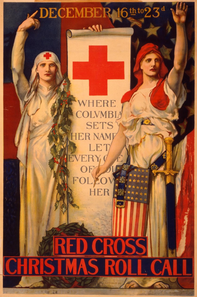 Kızıl Haç Noel Bağış Toplama Kampanyası, pub. 1918 by Edwin Howland Blashfield