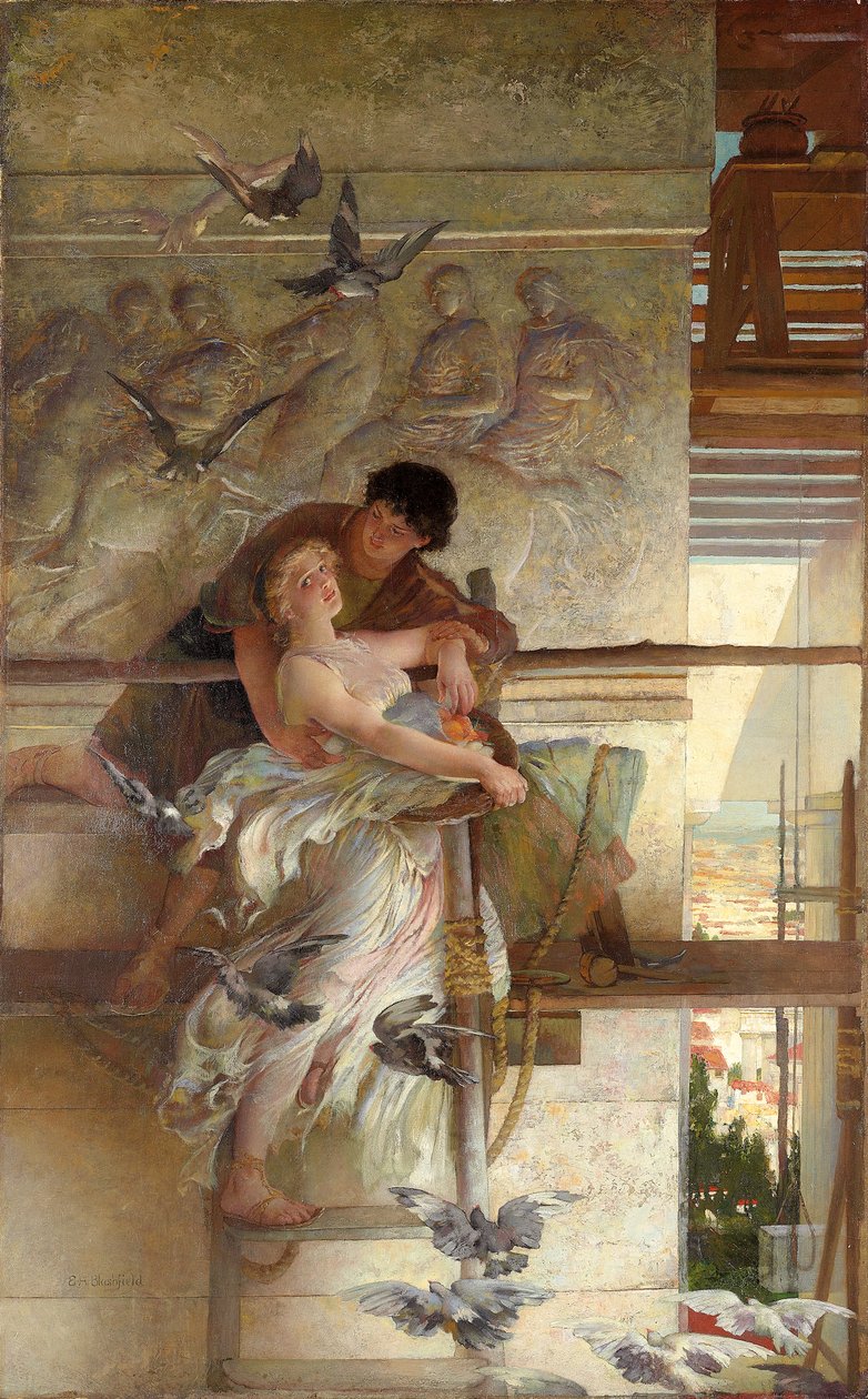 Tapınak Saçaklarının Altında by Edwin Howland Blashfield
