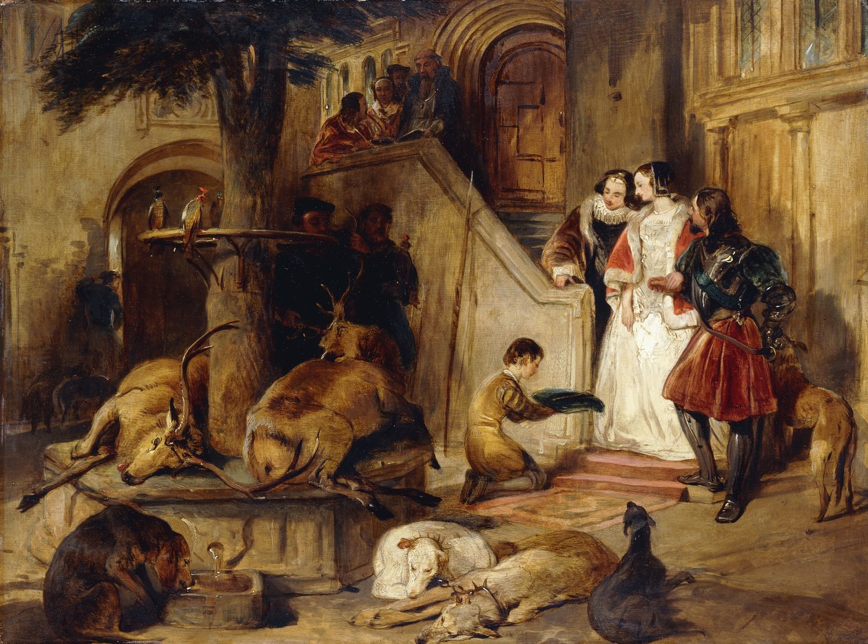 Eski Zamanda Bir Avlu, by Edwin Landseer