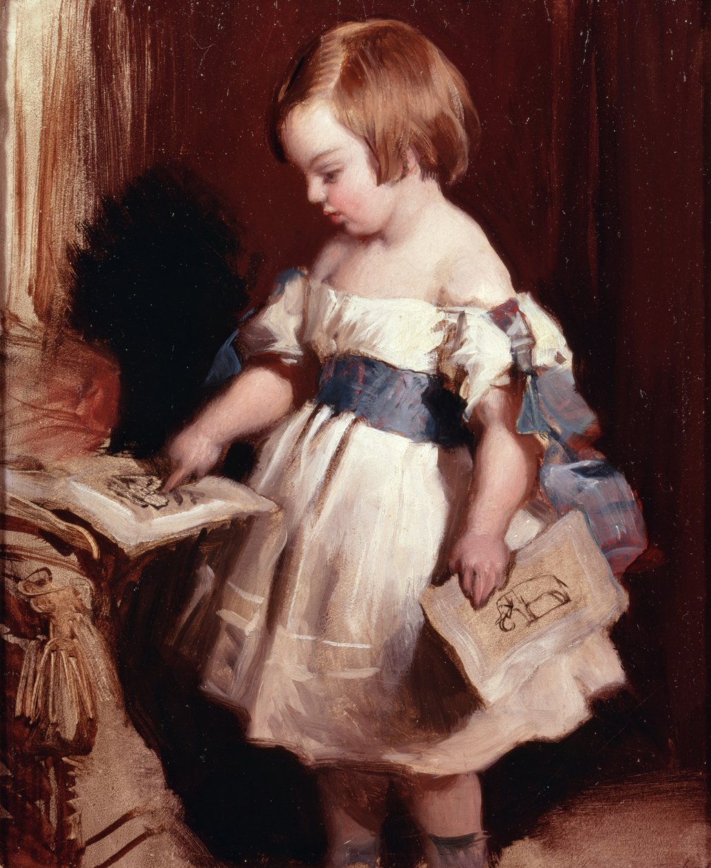 Child with a drawing  by Edwin Landseer