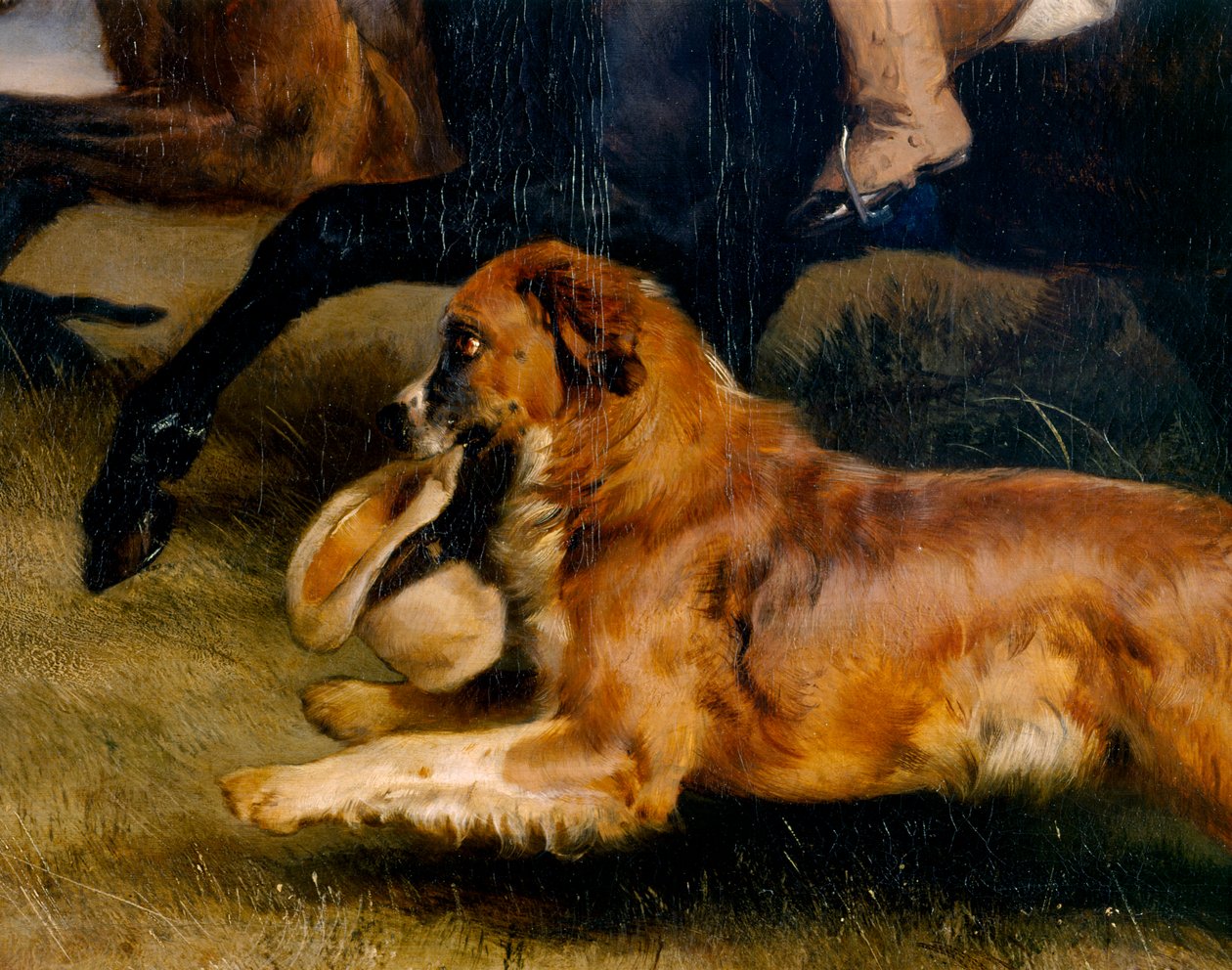 Koşan köpek (369433 detayı) (panelde yağlı boya) by Edwin Landseer