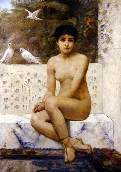 Banyo için hazır by Edwin Longsden Long