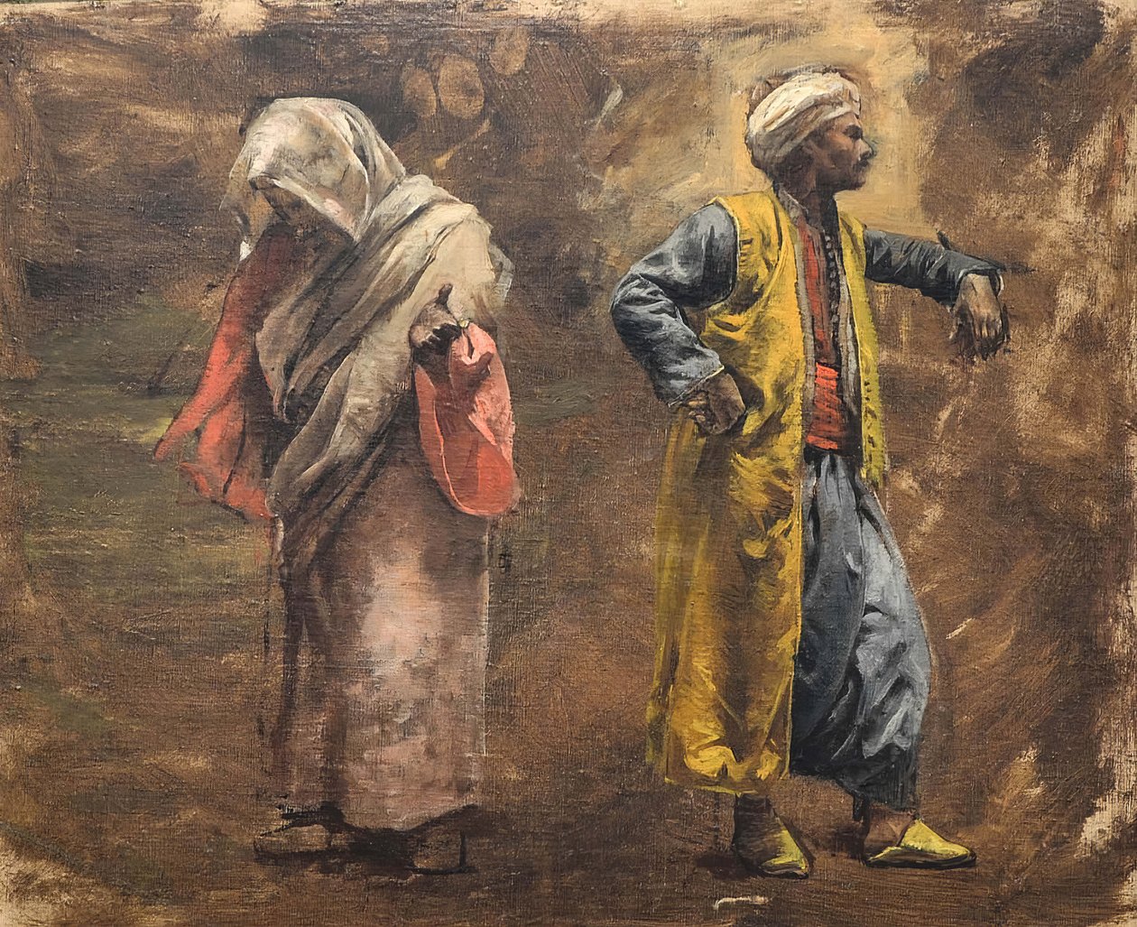 İki Figürün İncelenmesi, ca. 1878. by Edwin Lord Weeks