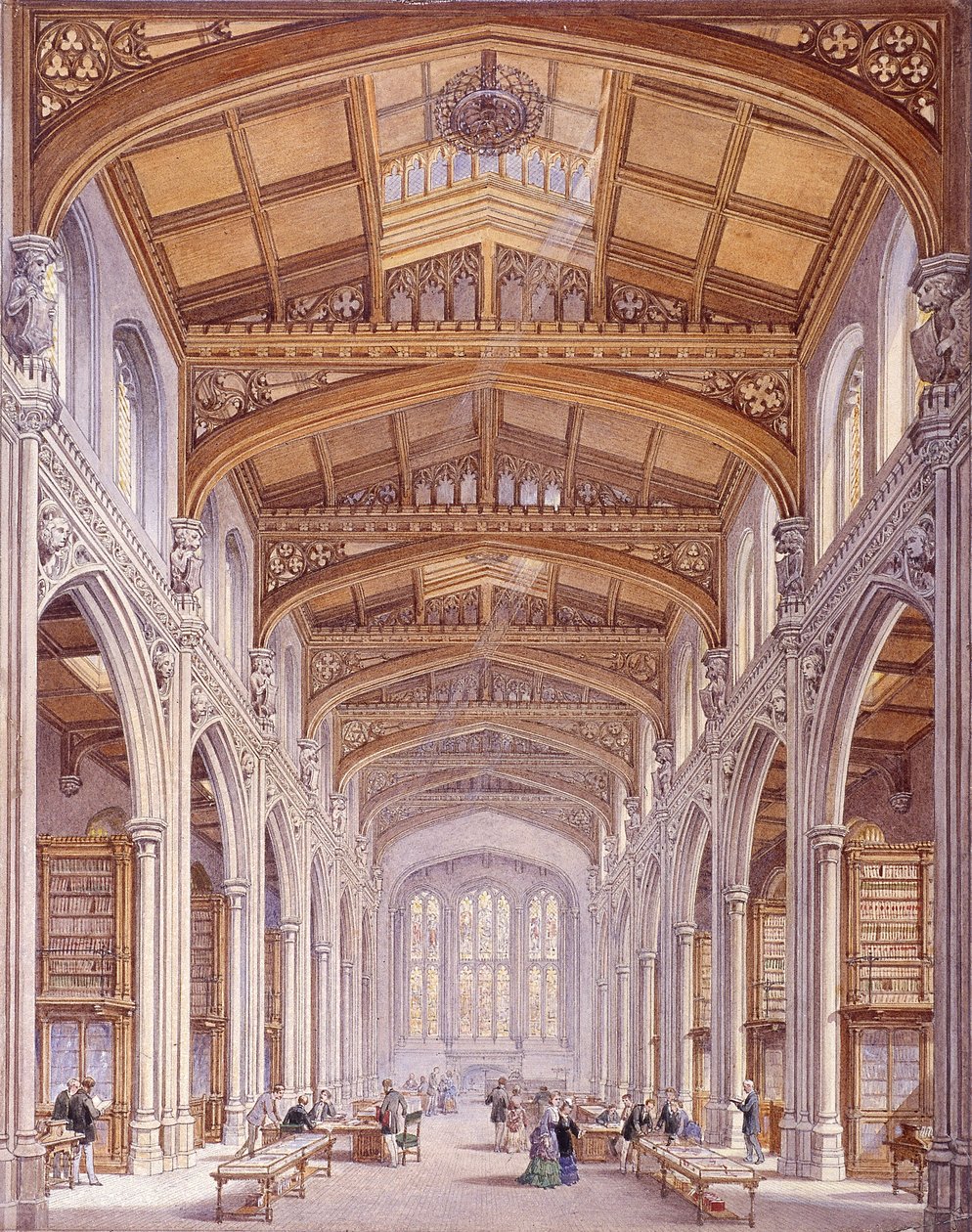 Guildhall Kütüphanesi, Londra, 1872 by Edwin Thomas Dolby