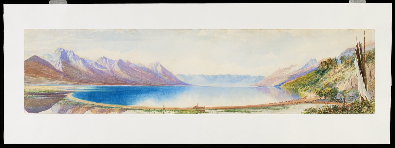 Wakatipu Gölü'nün Üst Menzilleri, güneye bakıyor, Güney Adası, Yeni Zelanda by Edwyn Frederick Temple