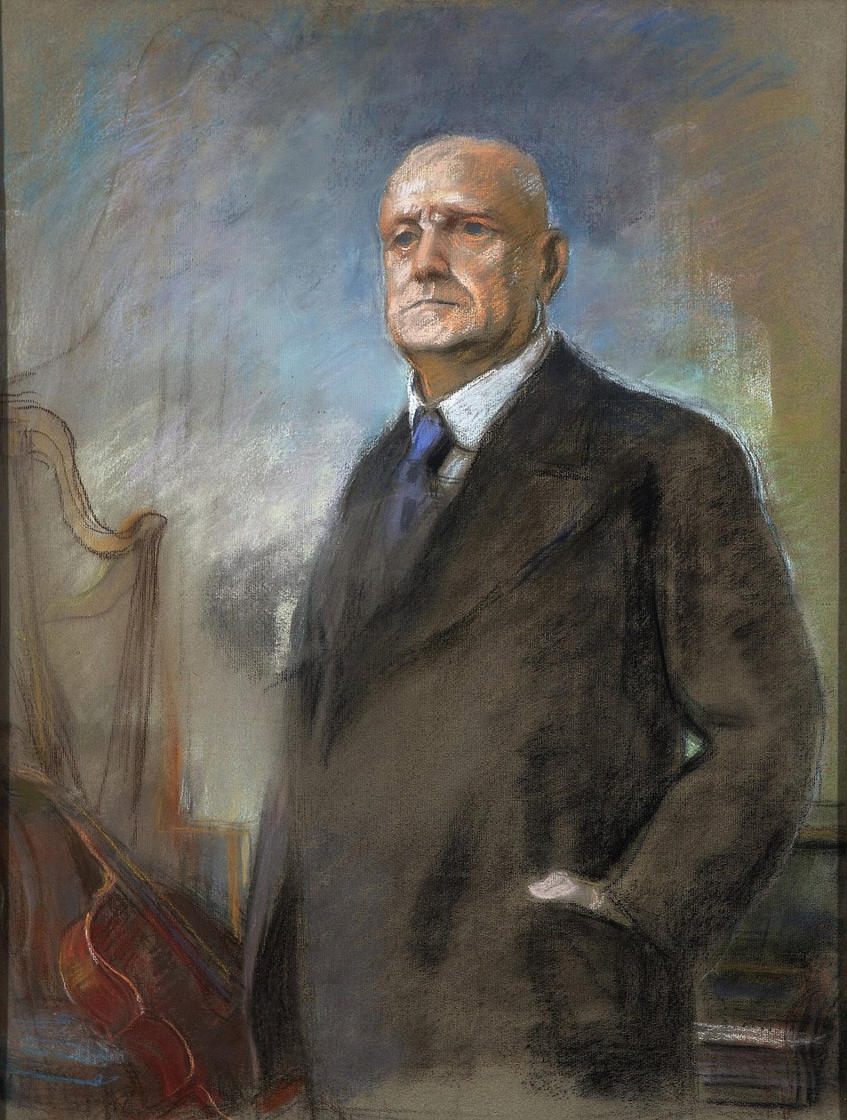 Jean (Johan) Sibelius (1865-1957) - Eero Jaernefelt (1863-1937). Karton üzerine pastel Ebat : 87x51 cm Özel Koleksiyon by Eero Järnefelt