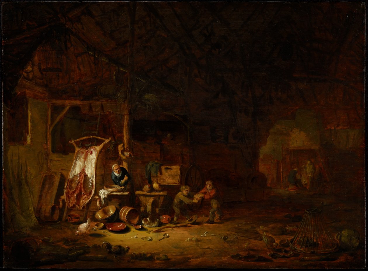 Bir Ahırın İçi, 1644 by Egbert van der Poel