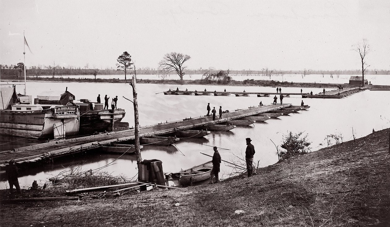 Pontoon Köprüsü, 1861-65. by Egbert Guy Fowx