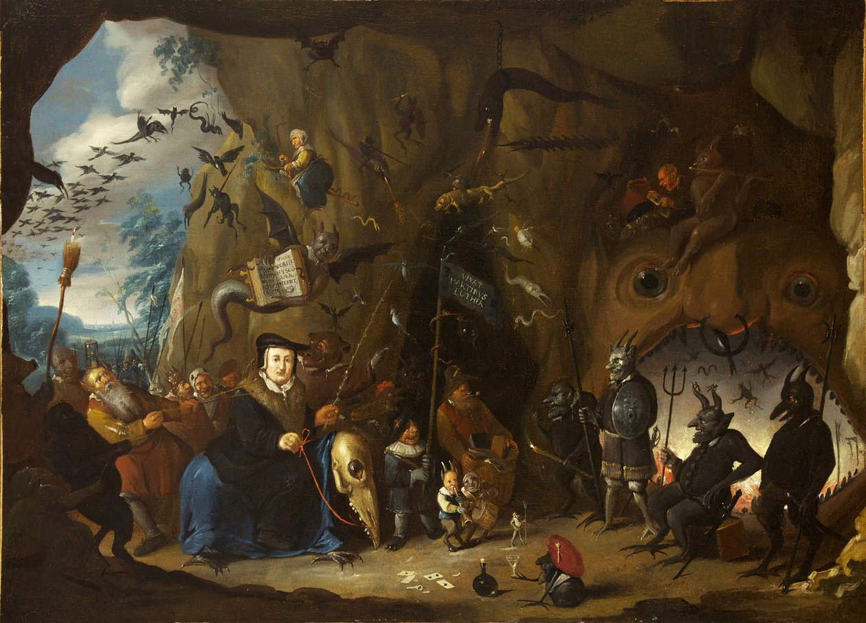 cehennemdeki luther by Egbert van Heemskerk the Younger