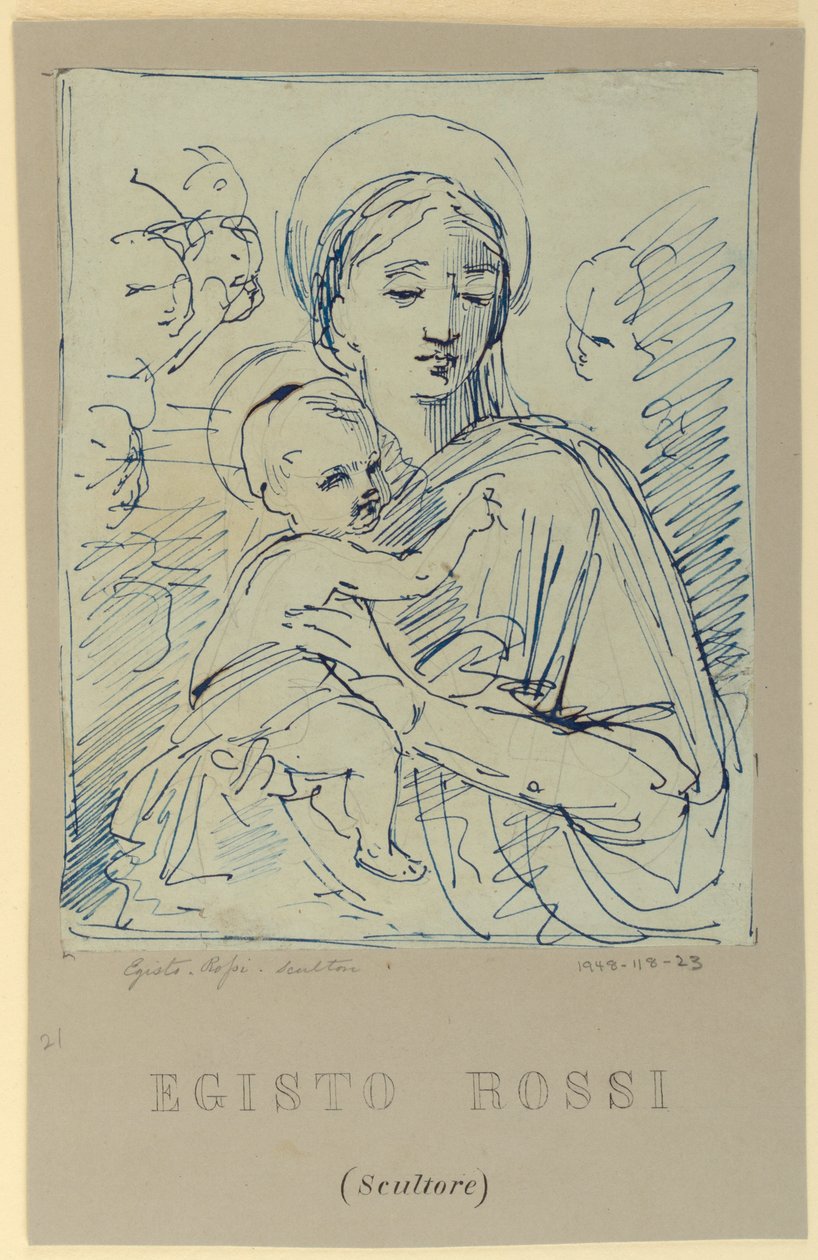 madonna ve çocuk by Egisto Rossi
