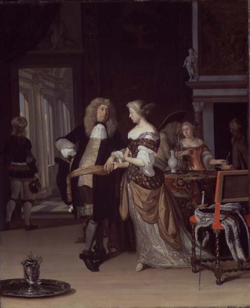 Bir iç mekandaki figürler, 1678 by Eglon van der Neer