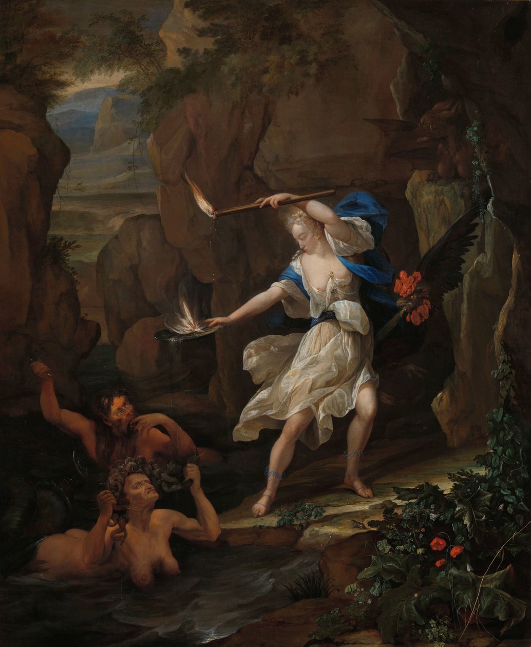 Circe, Scylla'yı Canavar'a Dönüştürerek Glaucus'u Cezalandırıyor Circe, Scylla'yı Canavar'a Dönüştürerek Glaucus'u Cezalandırıyor by Eglon van der Neer