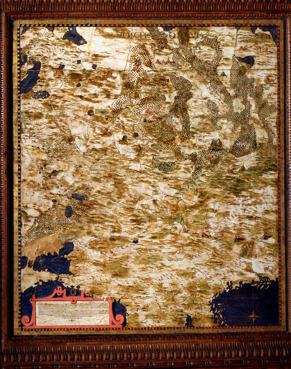 Egnazio Danti (1536-1586) matematikçi, kozmograf ve İtalyan mimar tarafından Moskova bölgesi haritası. 1567 civarında. Floransa, Palazzo Vecchio, Sala del Mappamondo by Egnazio Danti