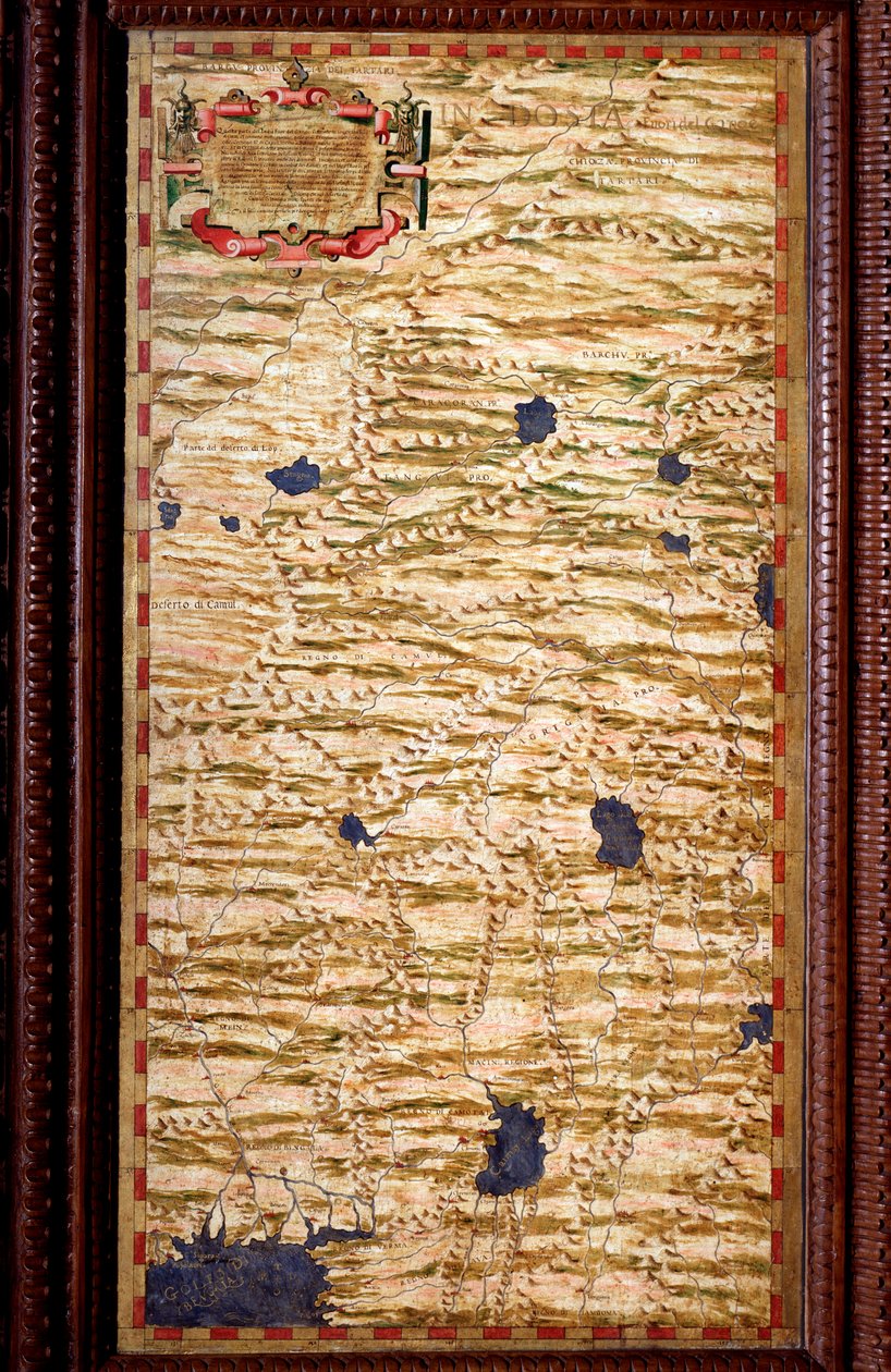 Egnazio Danti (1536-1586) matematikçi, kozmograf ve İtalyan mimar tarafından üretilen Ganj Carte