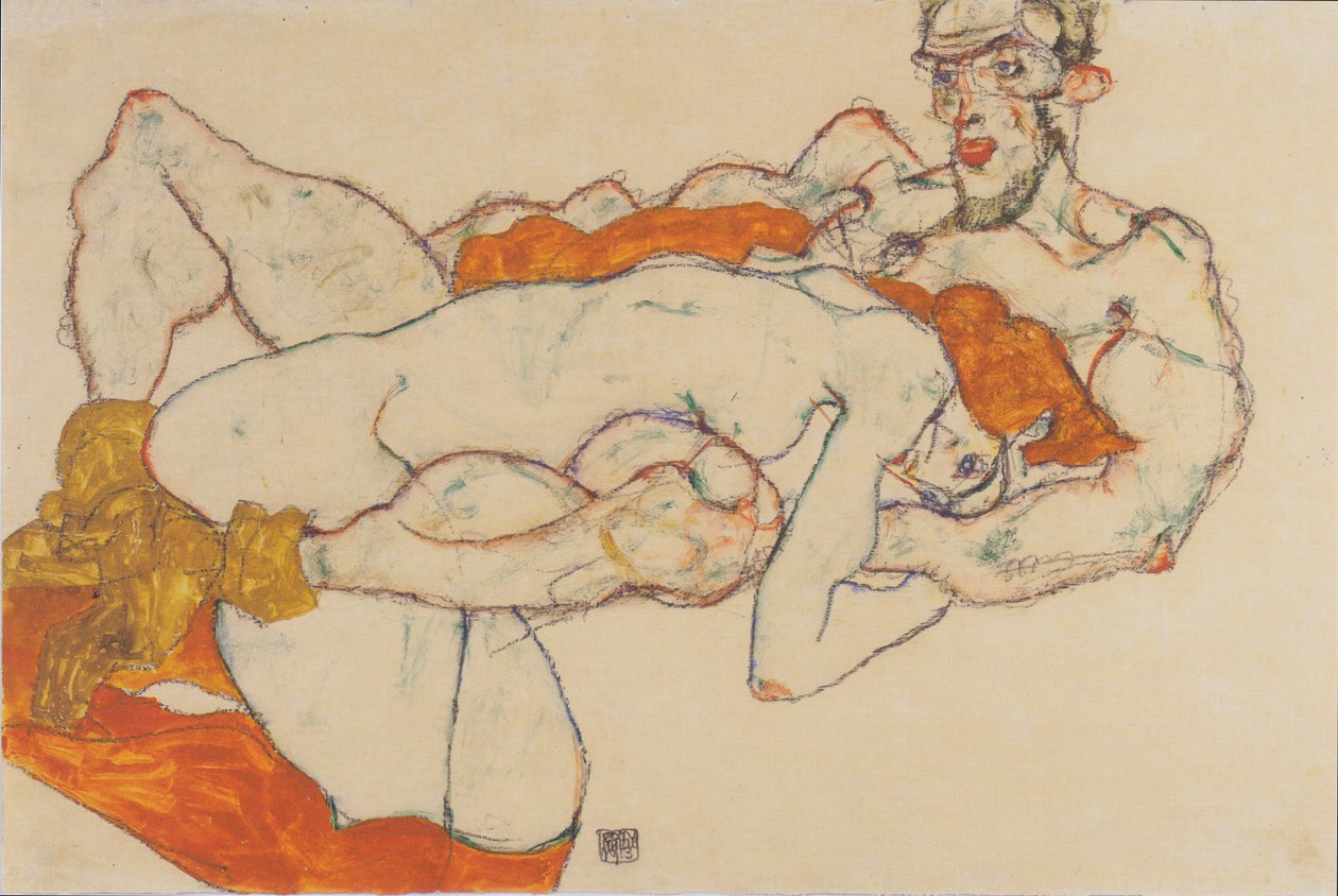 aşıklar by Egon Schiele