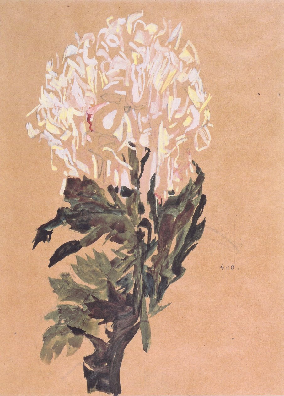  Weie Chrysantheme by Egon Schiele