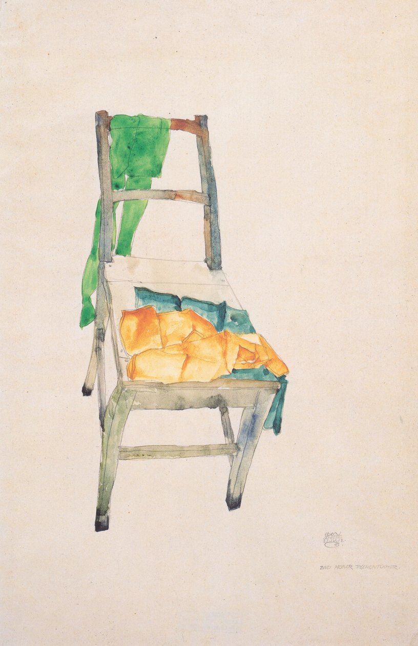 Mendillerimden ikisi - 21-4-1912 by Egon Schiele