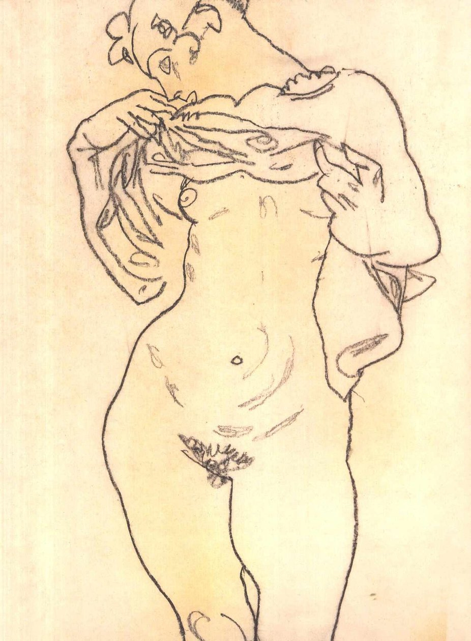 Akt by Egon Schiele