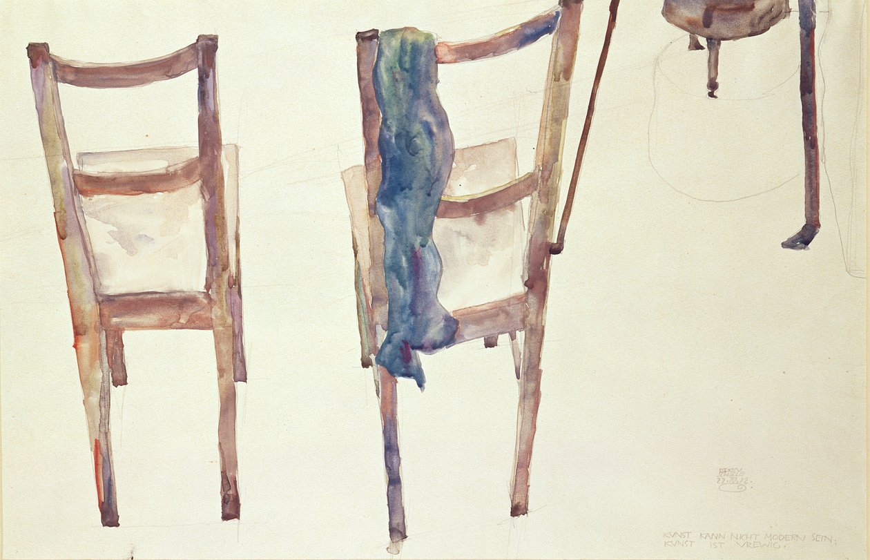 Sanat Modern Olmaz: Sanat Ebedidir, 1912 by Egon Schiele