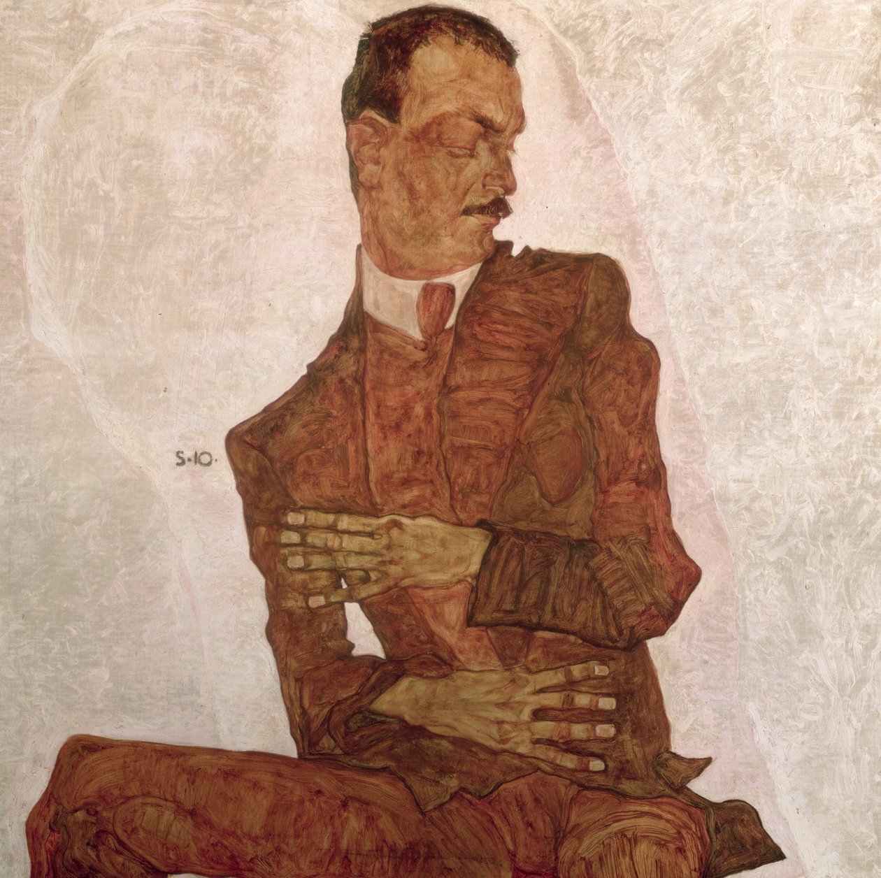 Arthur Roessler, 1910 by Egon Schiele