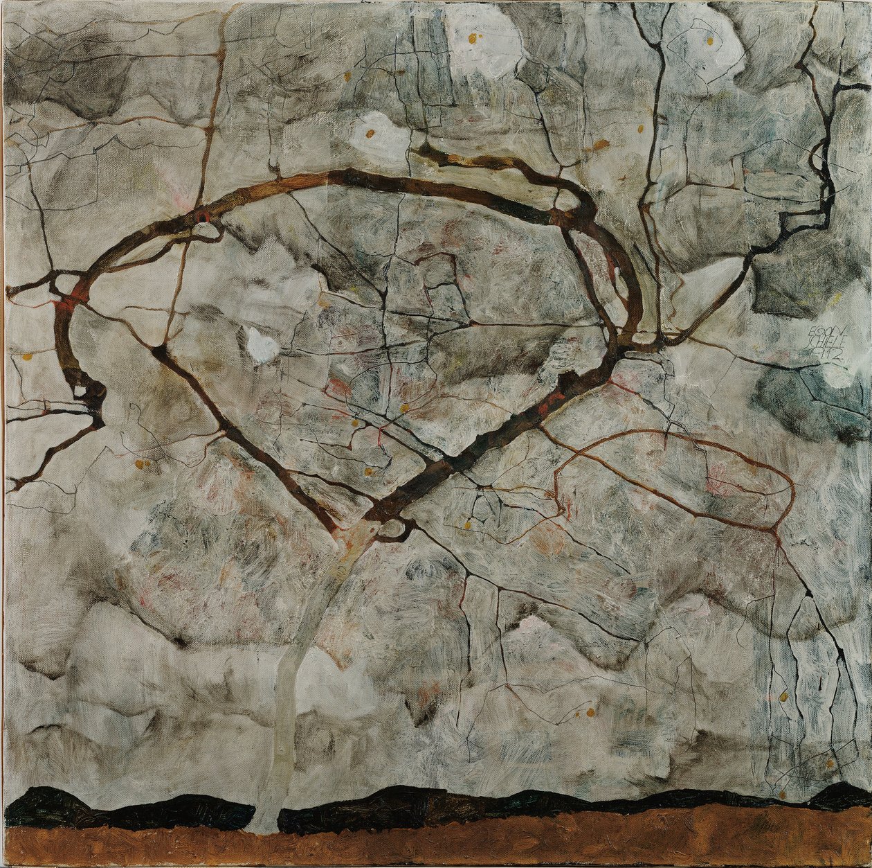 Karıştırılan Havada Sonbahar Ağacı (Kış Ağacı) by Egon Schiele