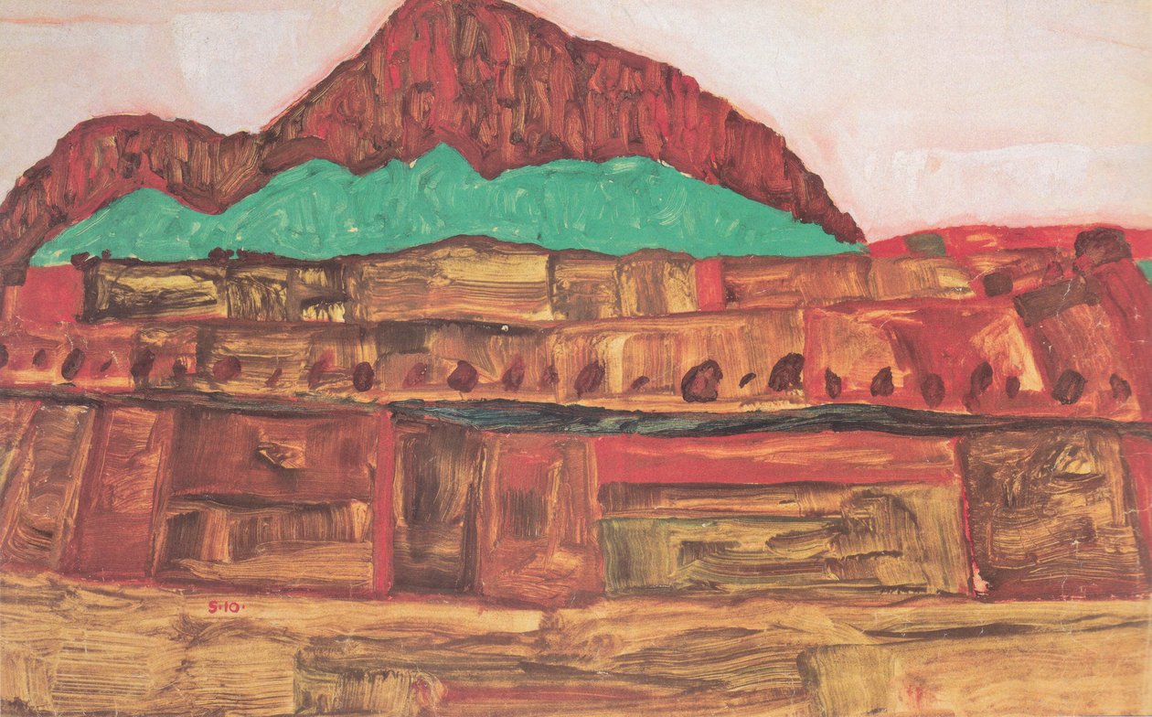Dağ manzarası by Egon Schiele