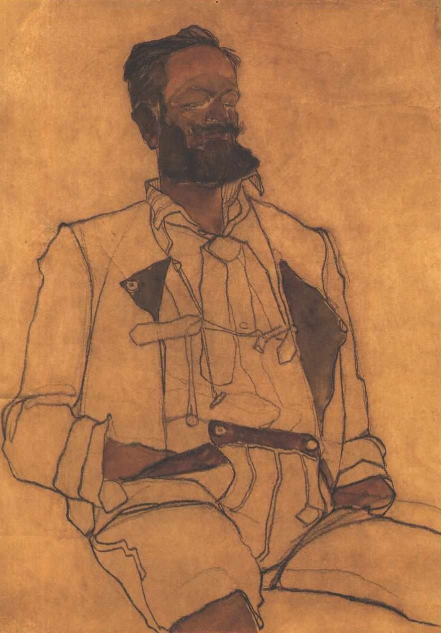 Bir beyefendi portresi by Egon Schiele