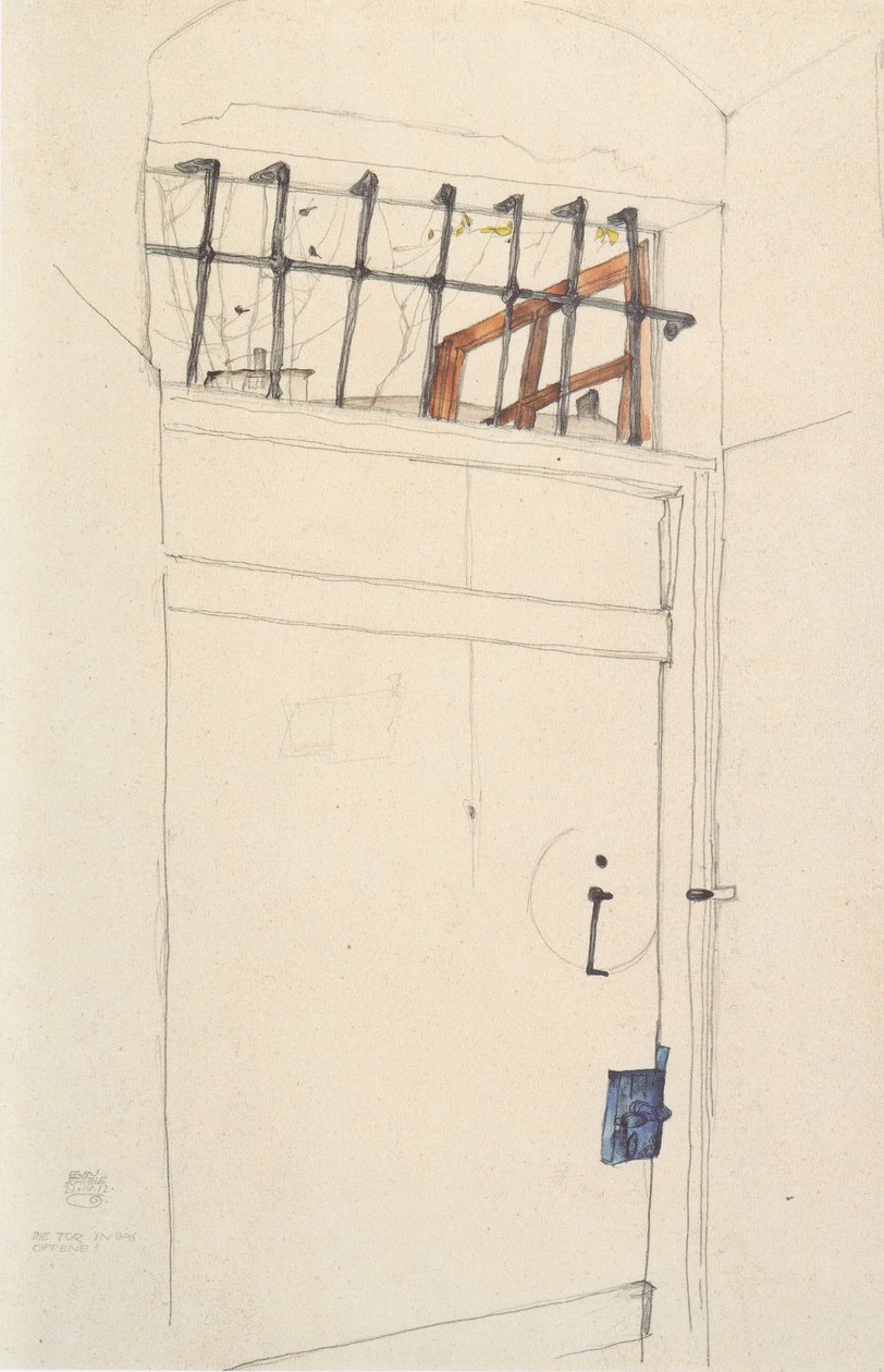 açık kapı by Egon Schiele