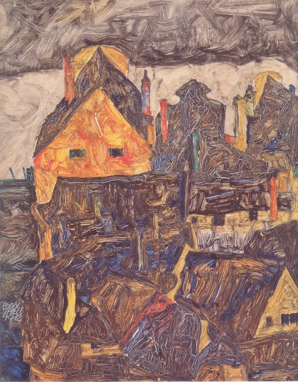 Eski Şehir I (Ölü Şehir V) by Egon Schiele