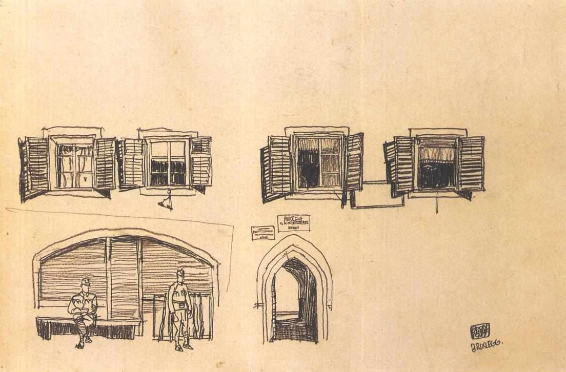Şube Brixlegg der k u k Konsumanstalt by Egon Schiele