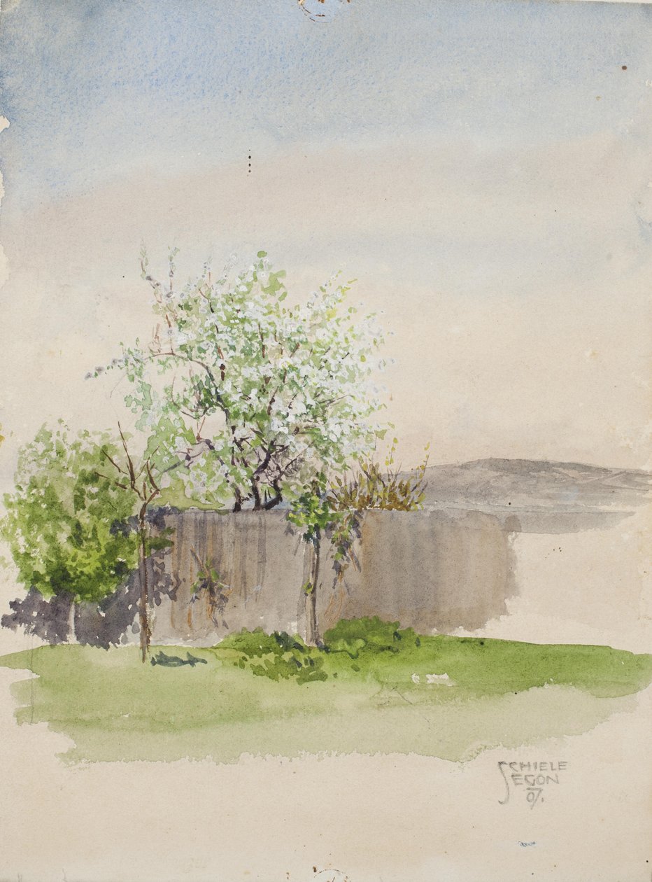 Ağaçlı bahçe by Egon Schiele
