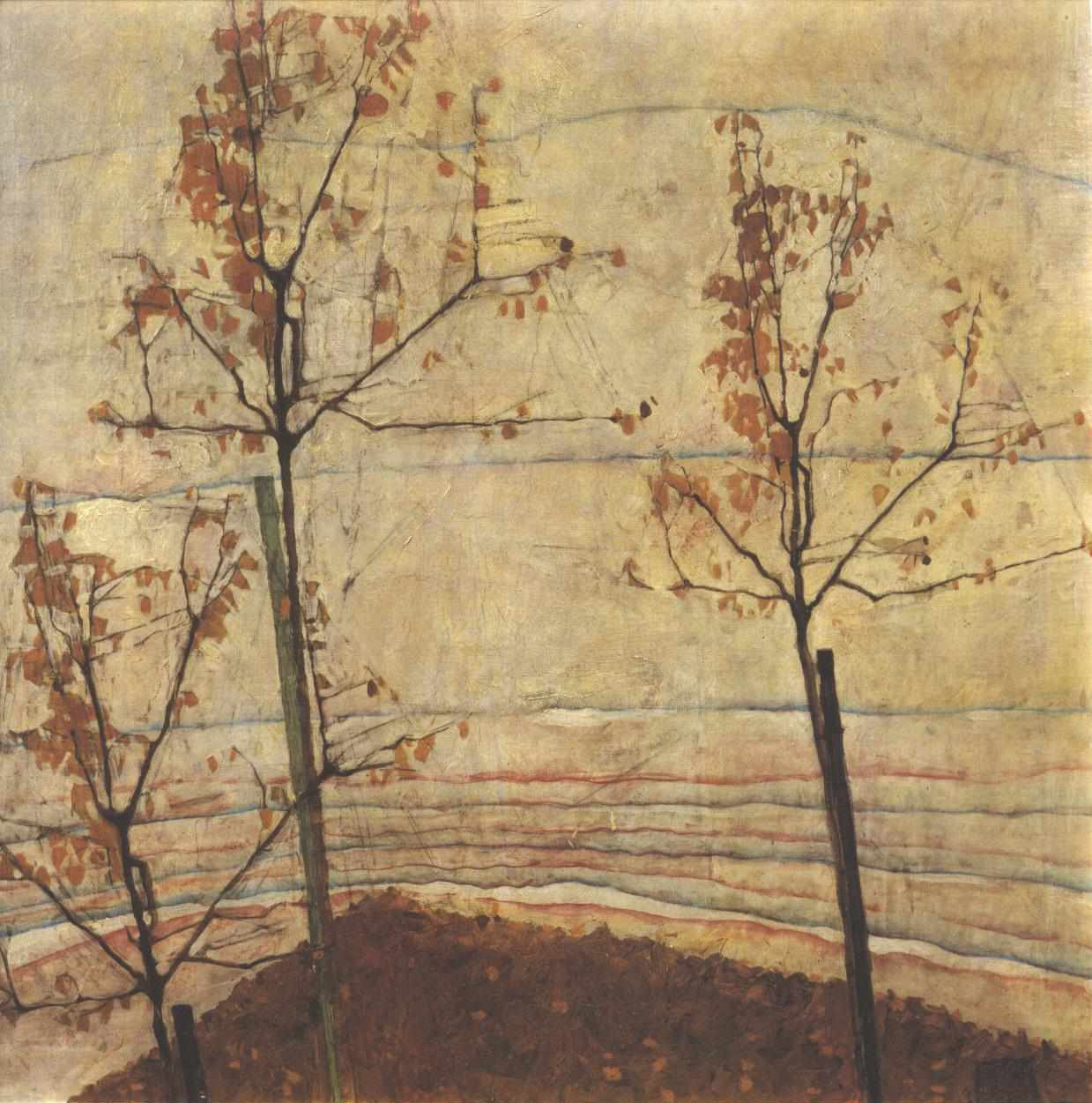 sonbahar ağaçları ben by Egon Schiele