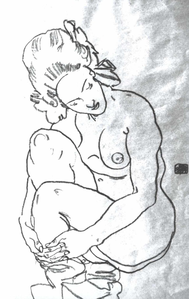 Kauernder Akt by Egon Schiele