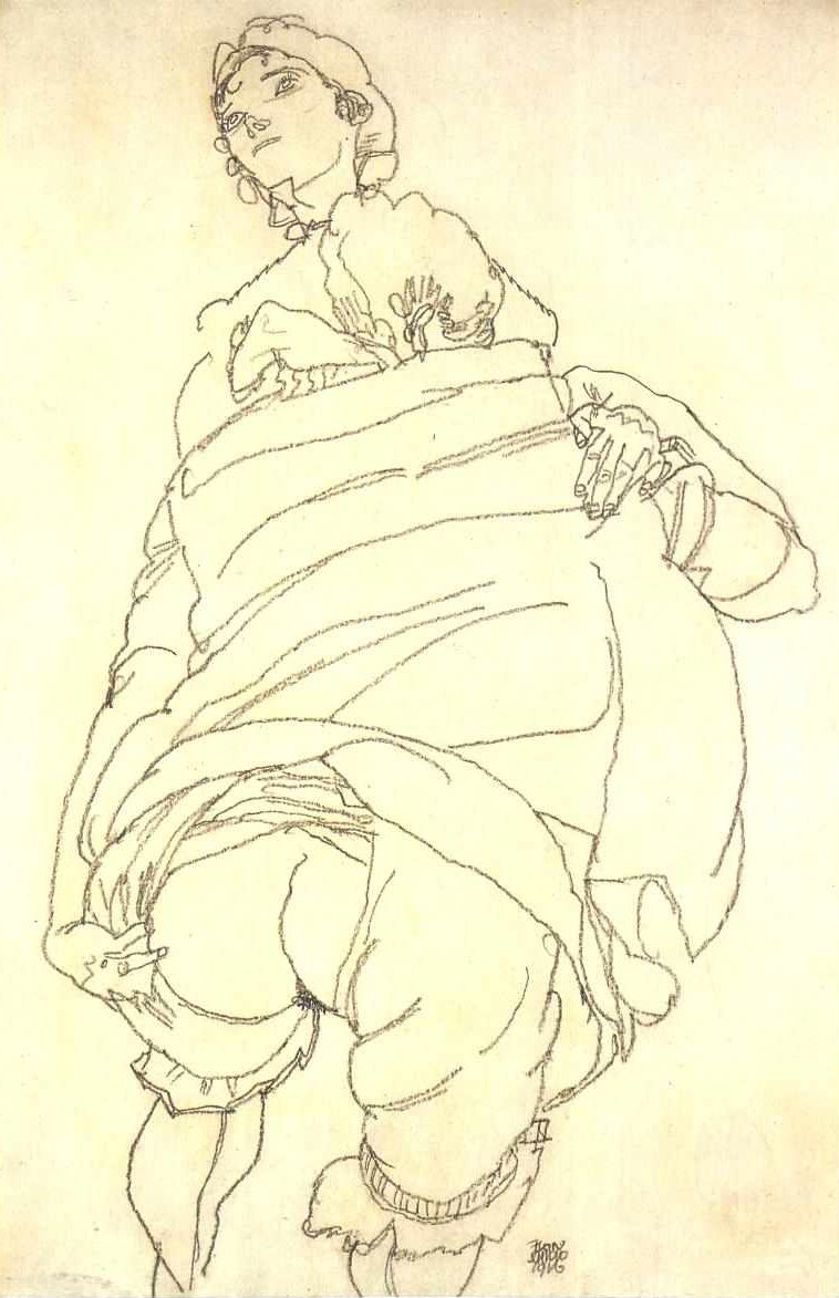 Lezbiyen çift by Egon Schiele