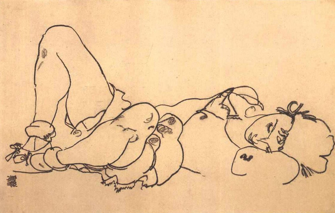 Uzanmak by Egon Schiele