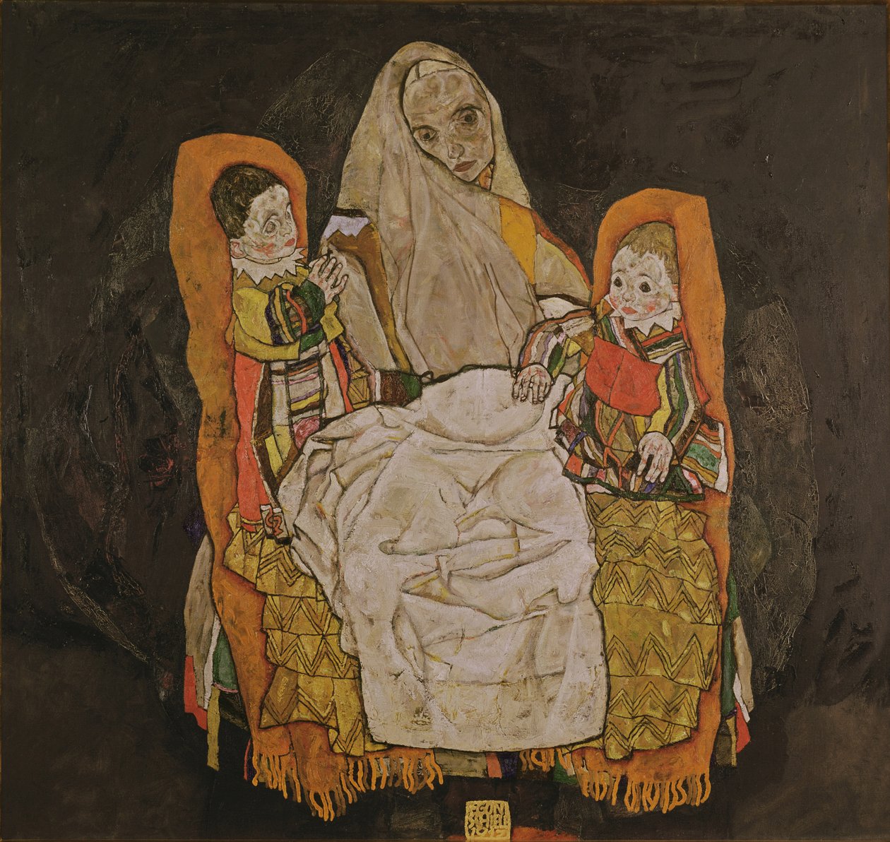 İki Çocuklu Anne, 1915-17 by Egon Schiele