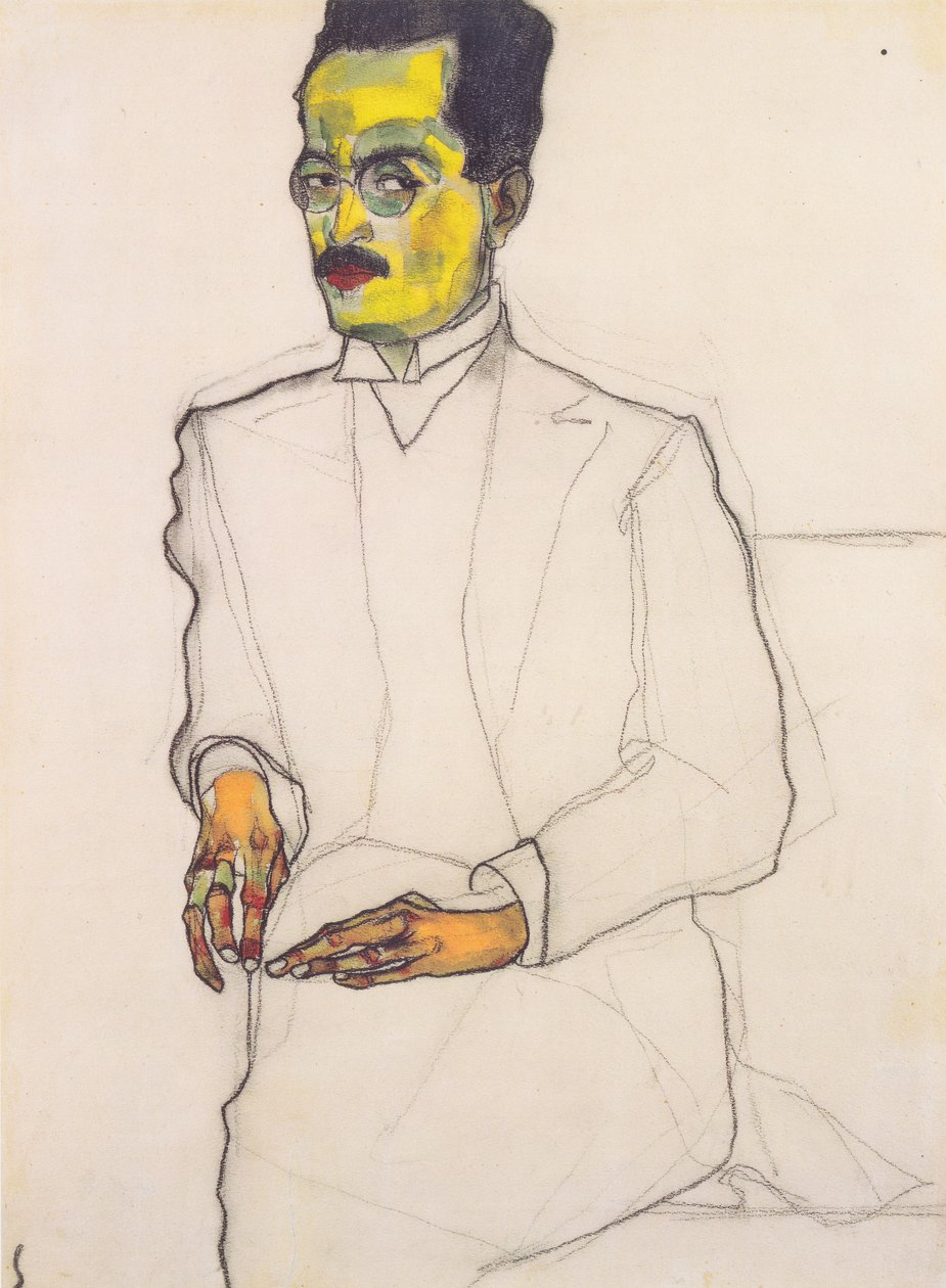 Bir beyefendi portresi by Egon Schiele