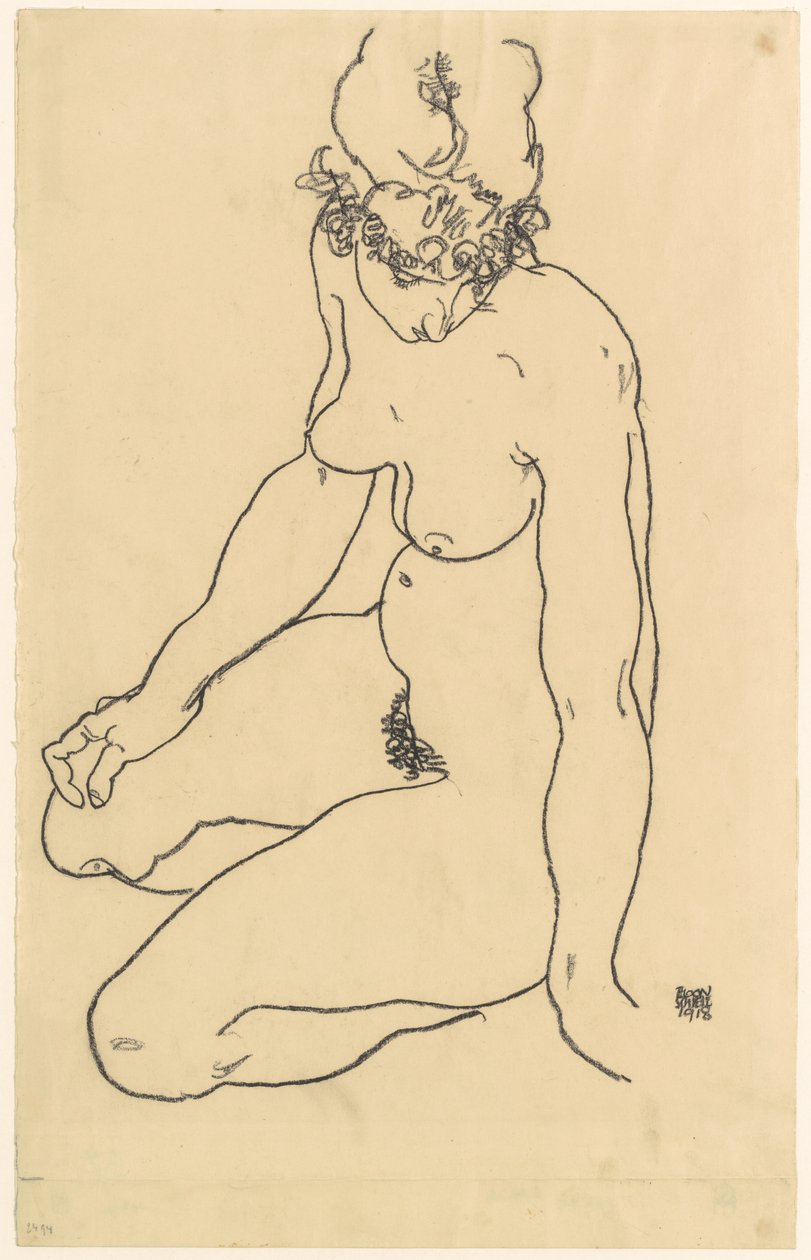 Portrett af herramanni by Egon Schiele
