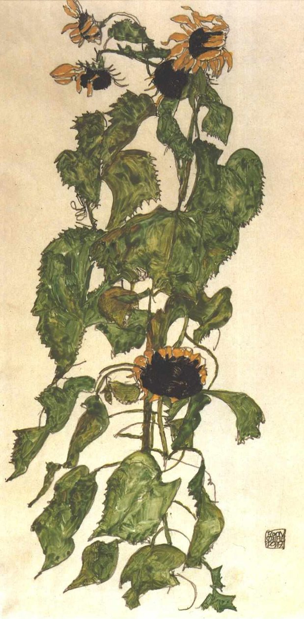 ayçiçekleri by Egon Schiele