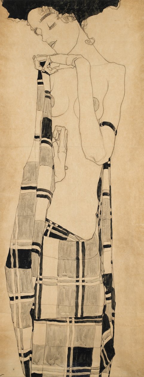 ayakta kız by Egon Schiele