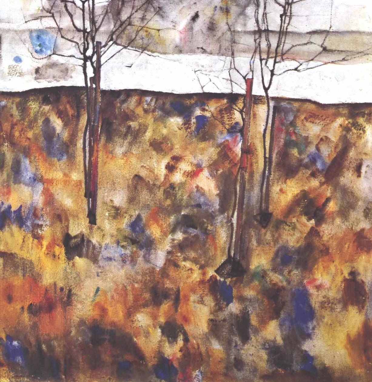 Kış ağaçları by Egon Schiele