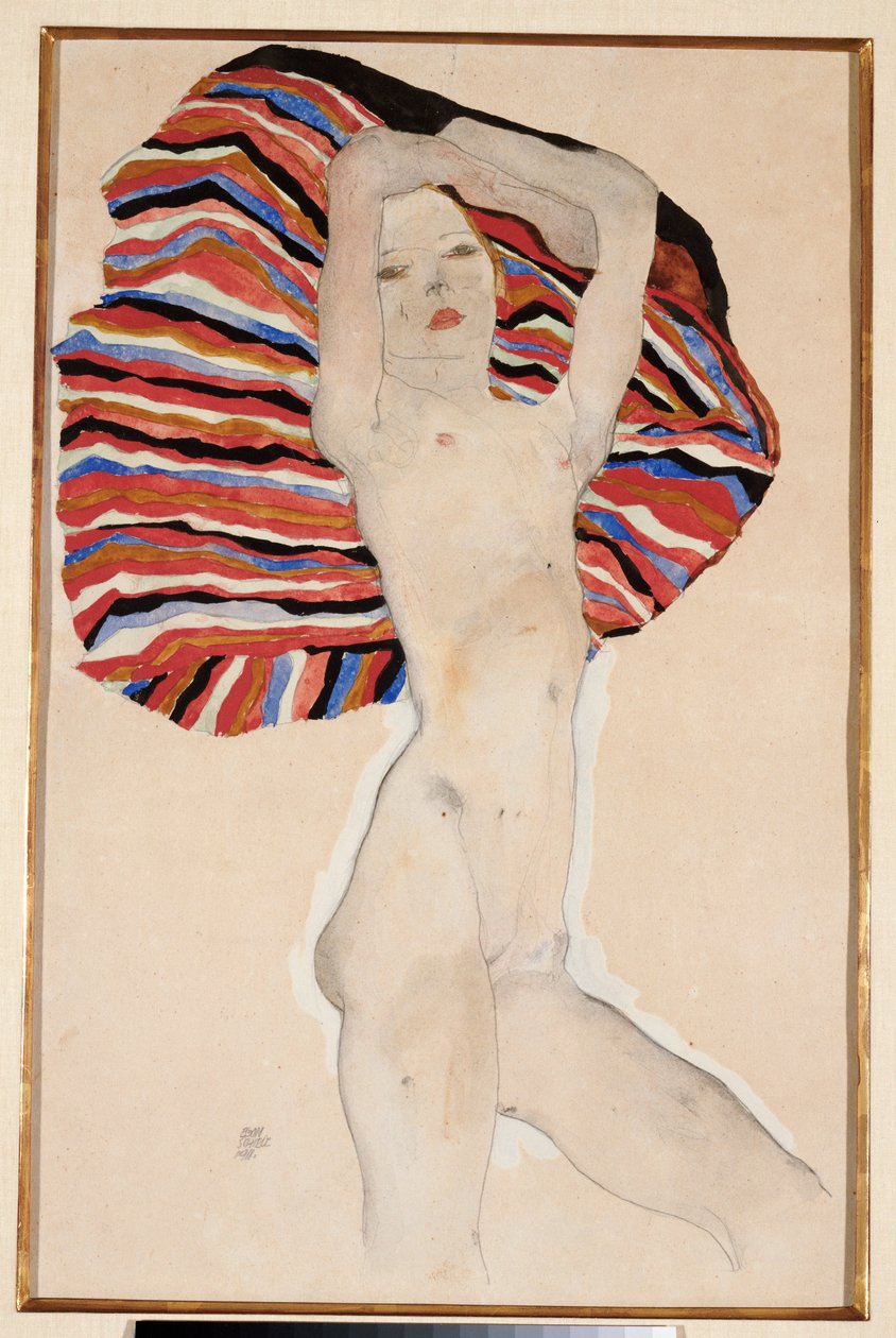 Renkli Malzemeye Karşı Yasa, 1911 by Egon Schiele
