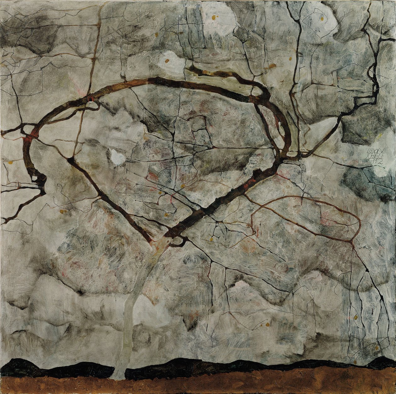 Çalkantılı Havada Sonbahar Ağacı, 1912 by Egon Schiele