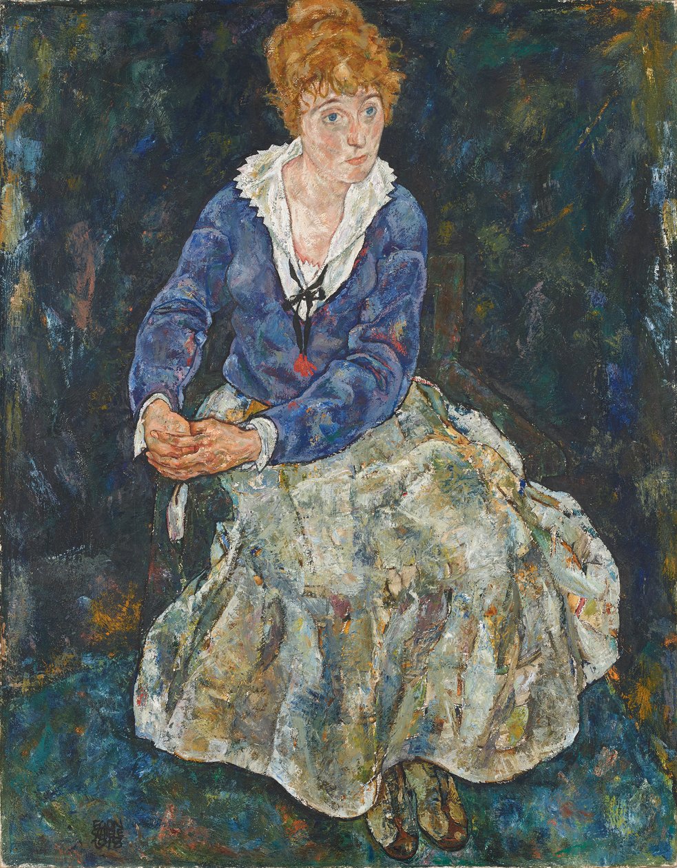 Sanatçının eşi Edith Schiele'nin portresi by Egon Schiele