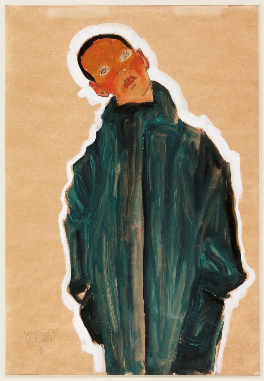 Yeşil Ceketli Çocuk, 1910 by Egon Schiele