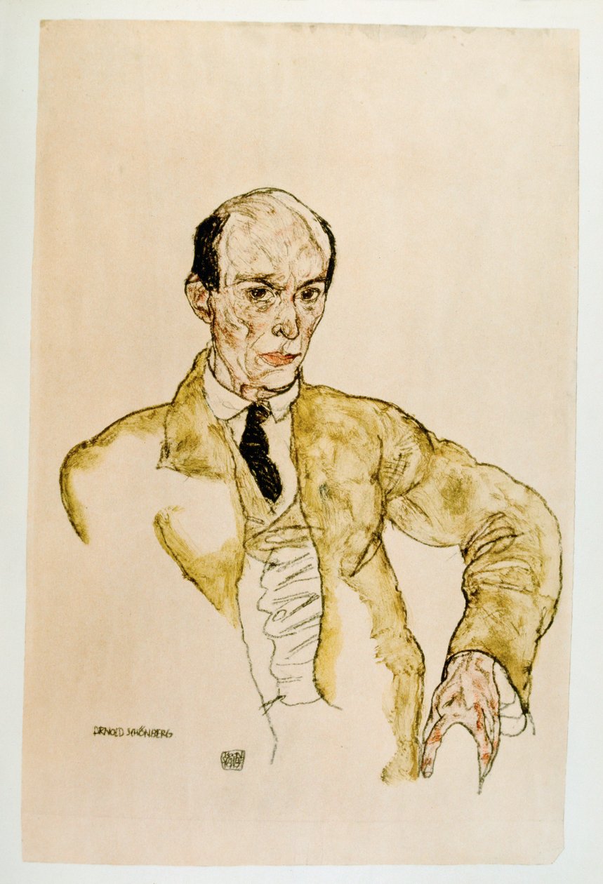 Besteci Arnold Schoenberg, Komponisty Arnolf Schoenberg Guaj, ... (guaj) by Egon Schiele