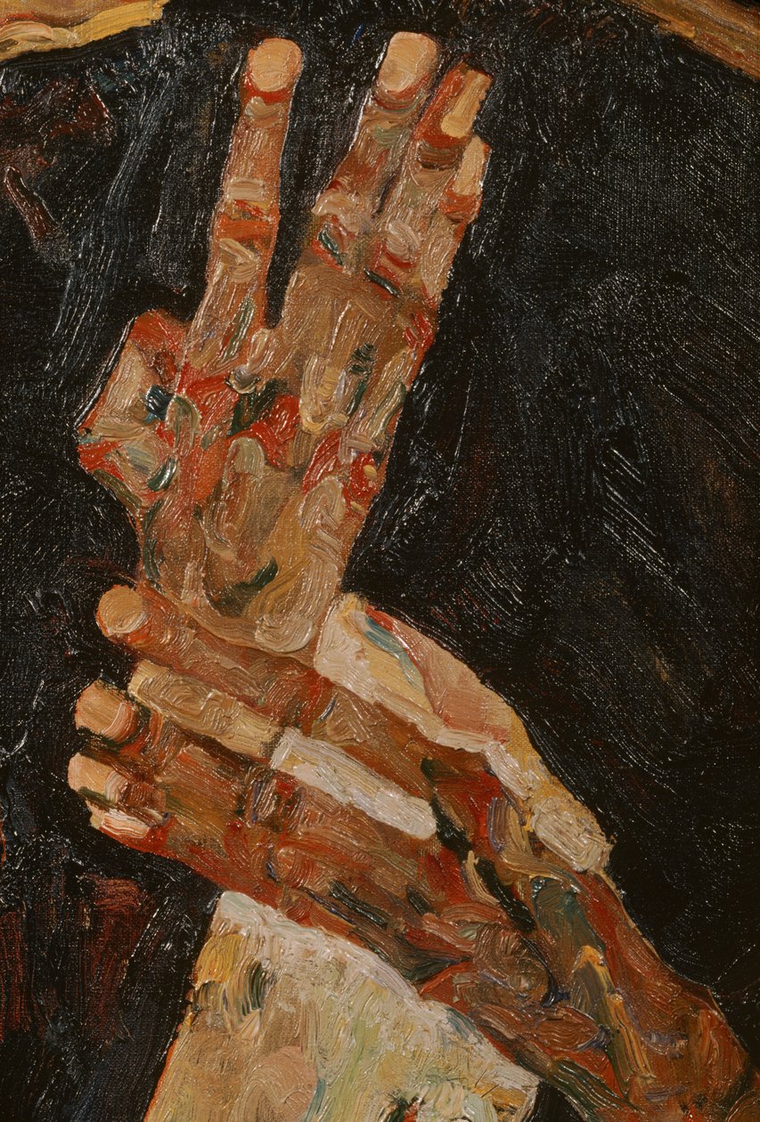 Şair (tuval üzerine yağlıboya) by Egon Schiele