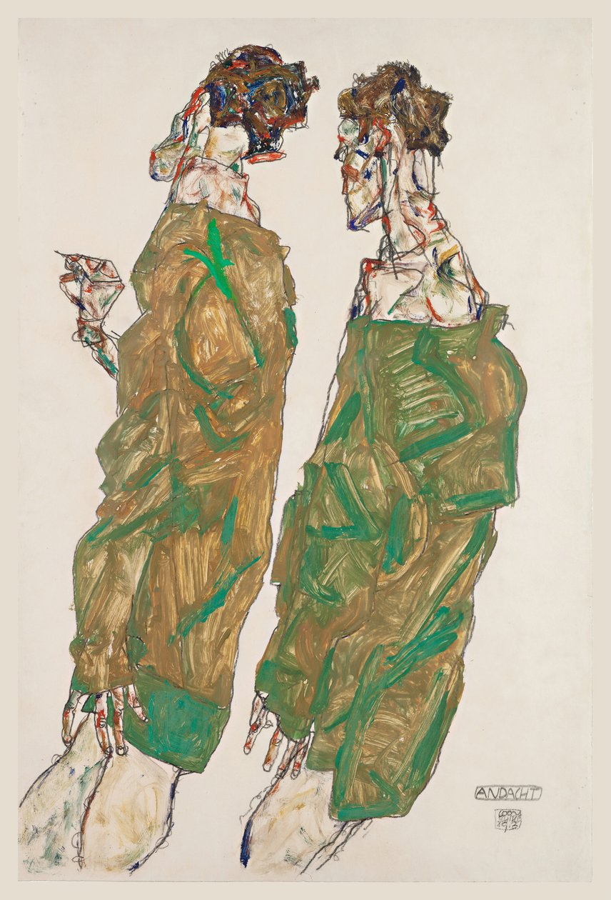 bağlılık, 1913 by Egon Schiele