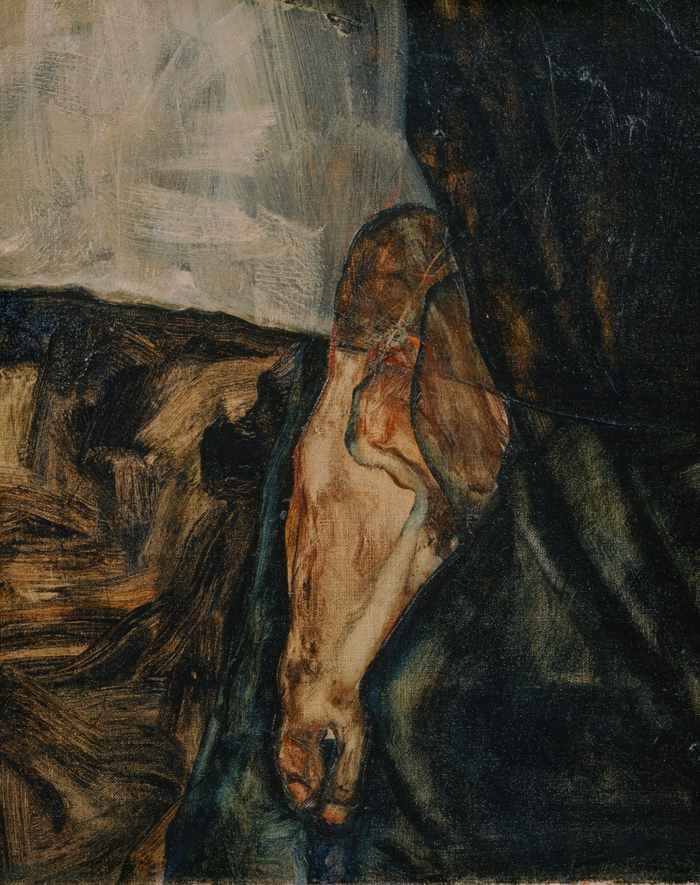 Die Eremiten (tuval üzerine yağlıboya) by Egon Schiele