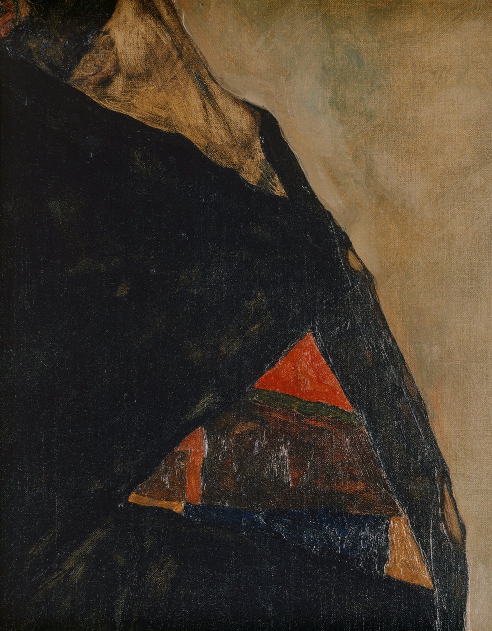 Die Eremiten (tuval üzerine yağlıboya) by Egon Schiele